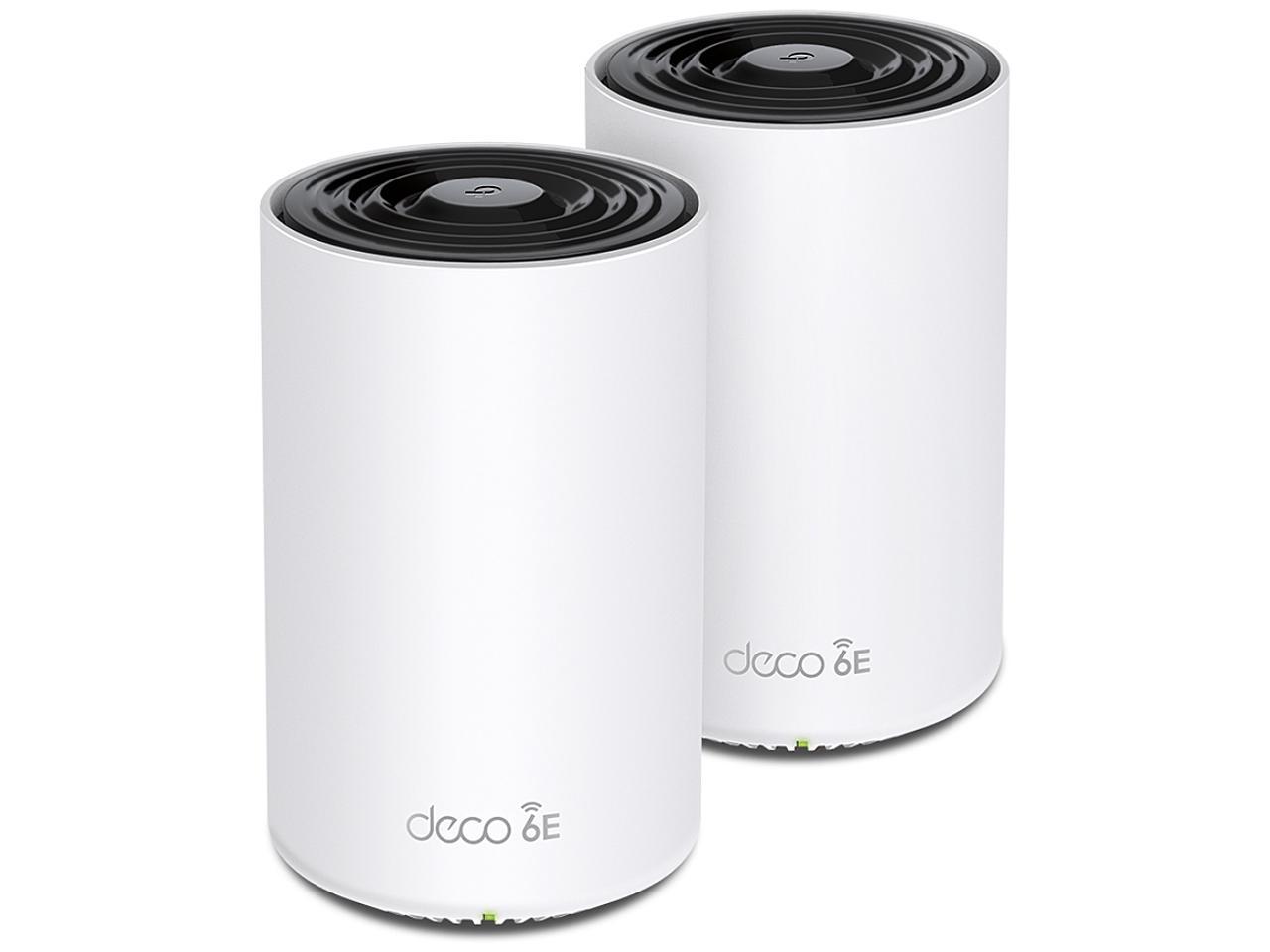 TP-Link Deco AXE5400 Tri-Band WiFi 6E Mesh System (Deco XE75 Pro) - 2.5G WAN/LAN Port, Covers up to 5500 Sq.Ft, Replaces WiFi Router and Extender, AI-Driven Mesh, New 6GHz Band, 2-Pack